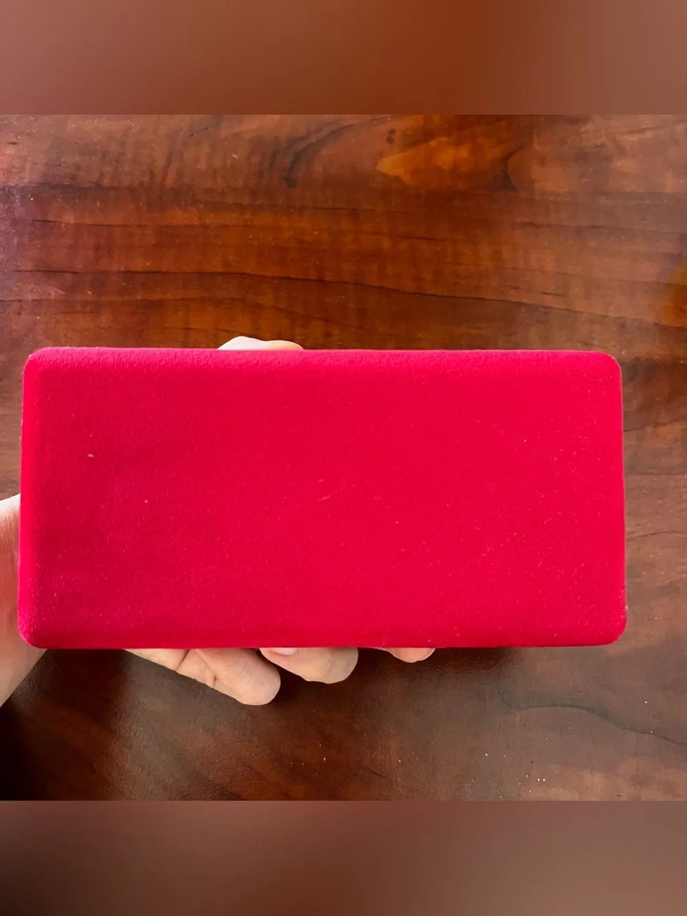 Carolina Herrera Red Velvet Eyewear Case with Cleaning Cloth